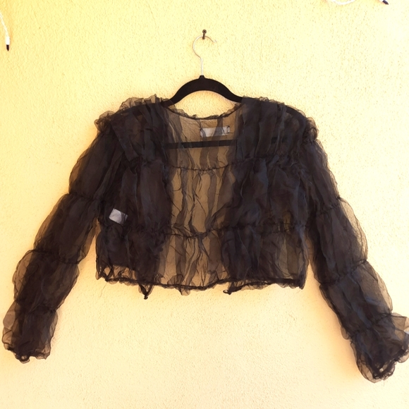 Tank Air Tops - Aethereal Tank Air Sheer Puffed Top Size 4 Organza